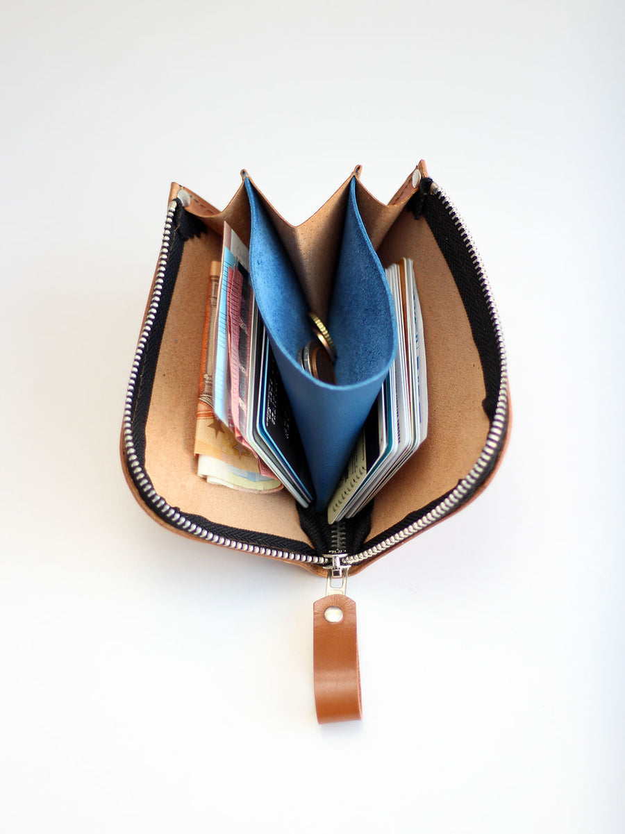 Compact WEDNESDAY Leather Wallet – Stylish & Spacious by TOKS VISOKS at www.brixbailey.com