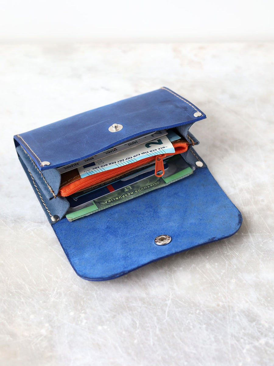 Handmade Vibrant Green Leather Wallet – Secure & Spacious by TOKS VISOKS at www.brixbailey.com