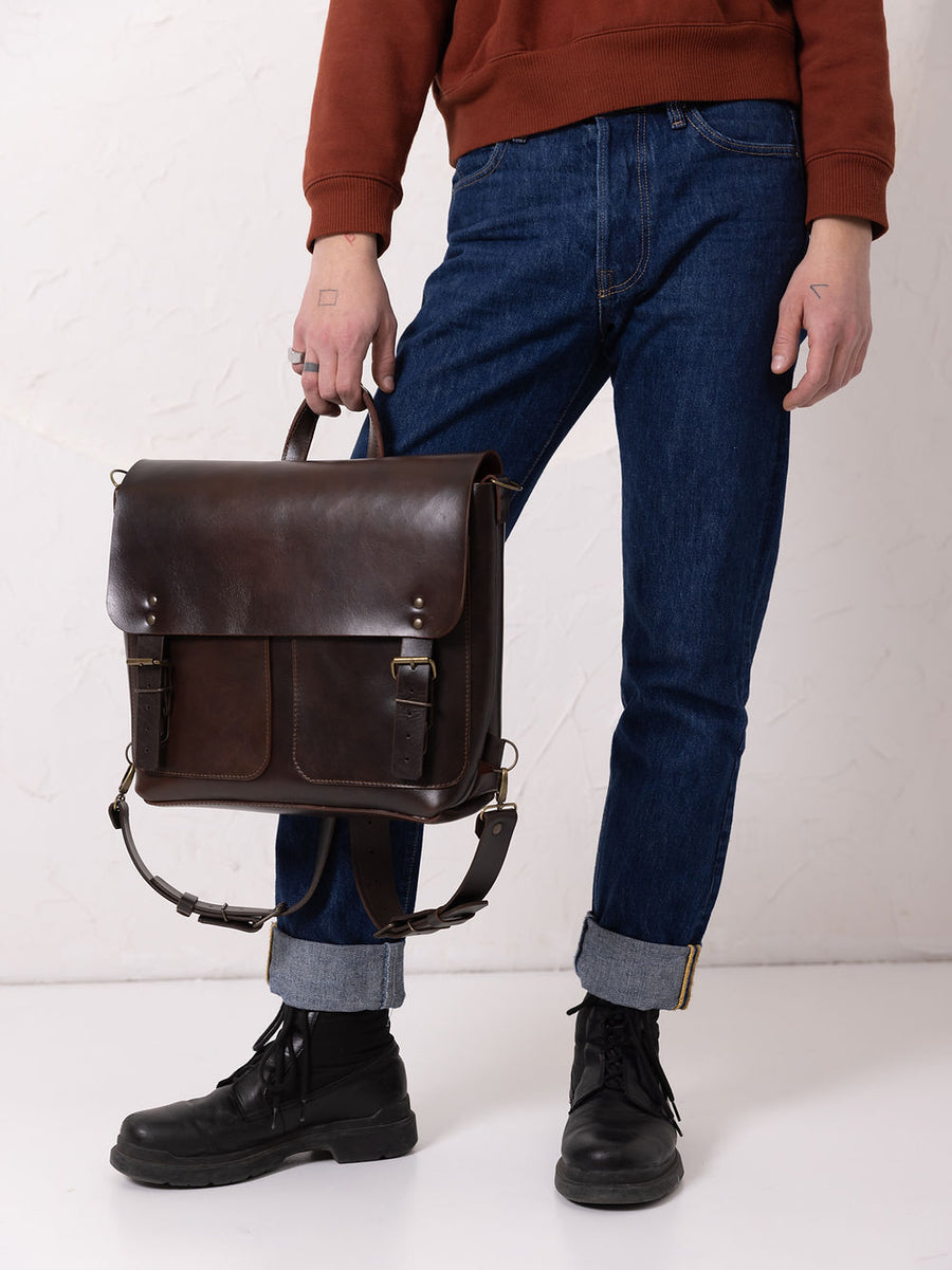 Hand-Made Leather Backpack BENJAMIN – Stylish & Versatile for Urban Life by TOKS VISOKS at www.brixbailey.com