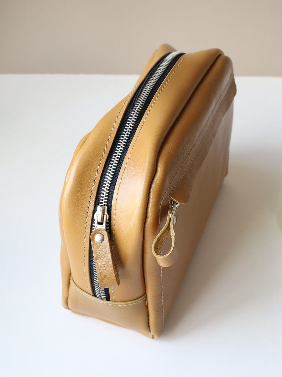 Douglas Handmade Leather Toiletry Bag – Perfect for Travel Essentials by TOKS VISOKS at www.brixbailey.com