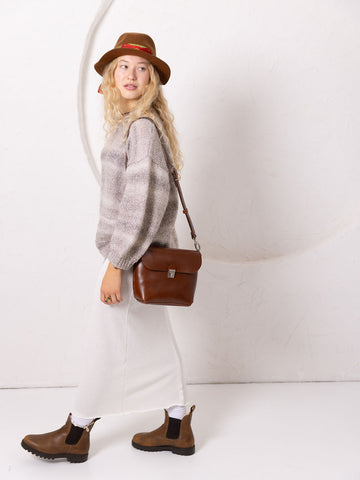 ARLO Leather Purse in Ginger – Elegant & Versatile Style by TOKS VISOKS at www.brixbailey.com