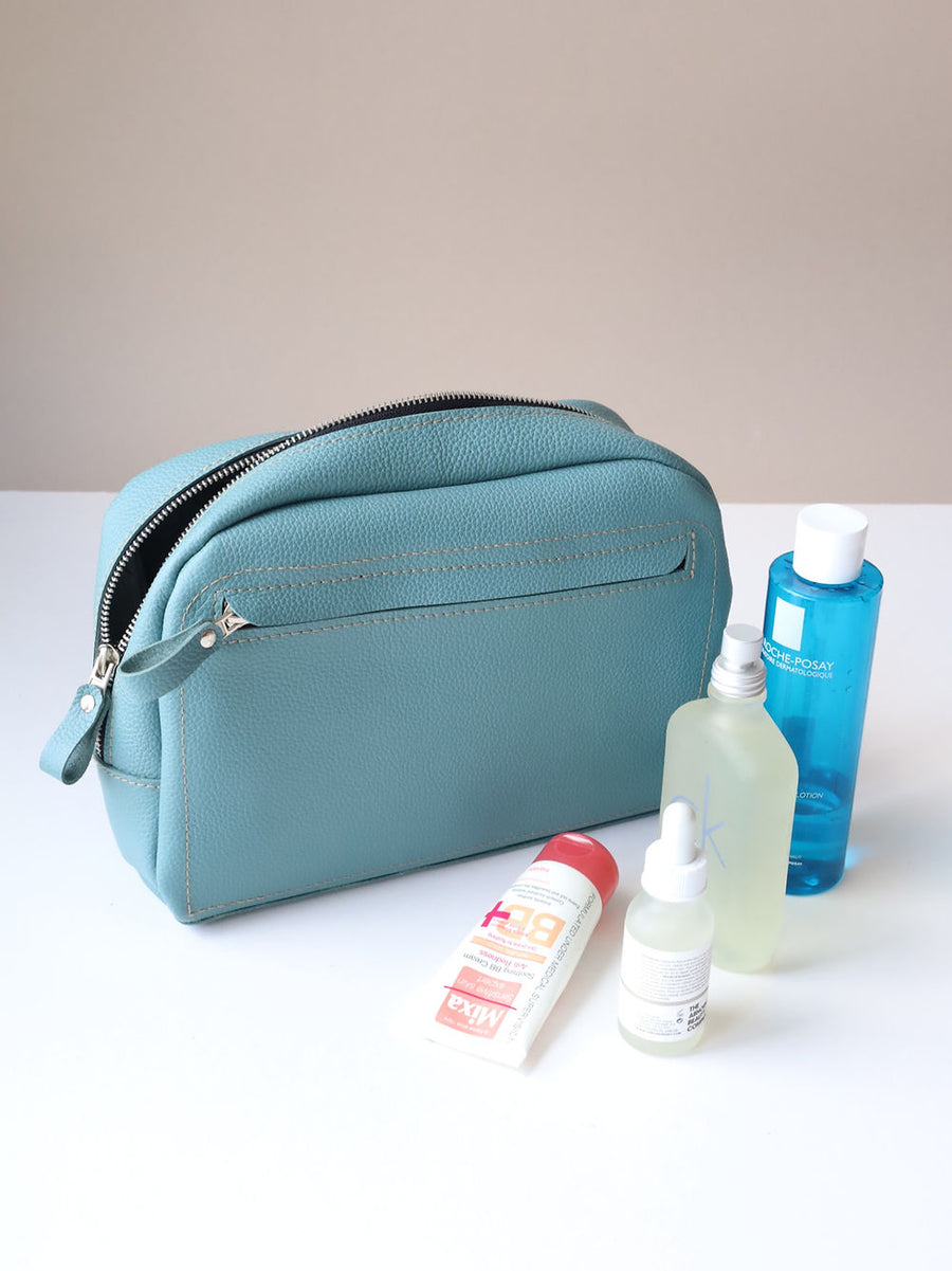 Handmade Douglas Leather Toiletry Bag – Ideal for Travel by TOKS VISOKS at www.brixbailey.com