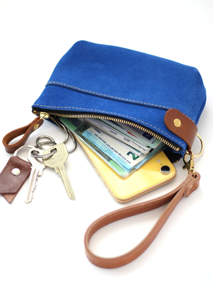 POUCH Wallet - Blue Suede