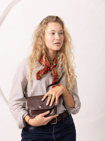 Ruby Hand-Made Leather Purse – Compact & Elegant Style by TOKS VISOKS at www.brixbailey.com