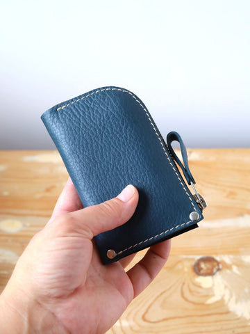 Compact WEDNESDAY Leather Wallet – Spacious & Handmade by TOKS VISOKS at www.brixbailey.com