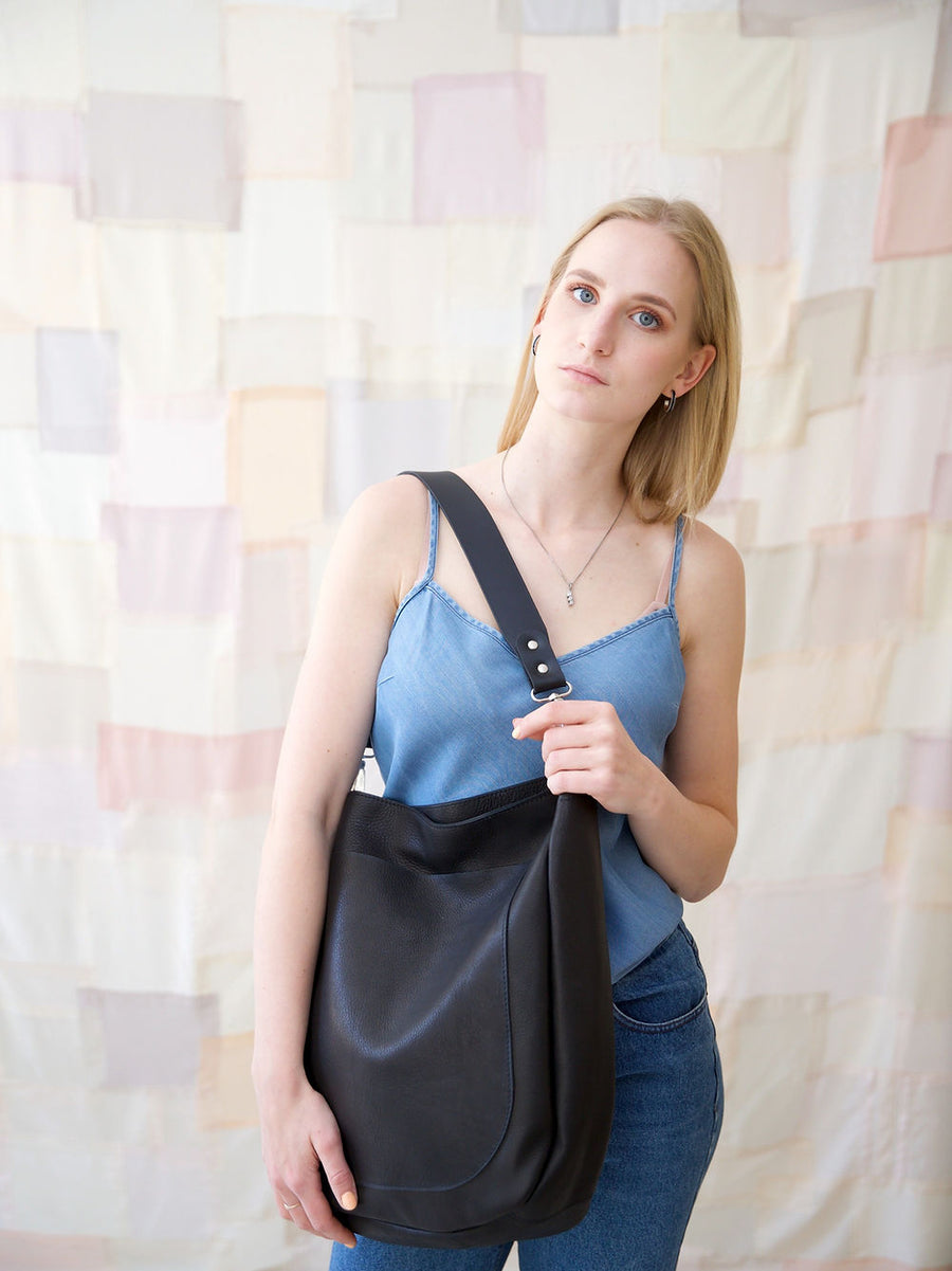 LULU Leather Tote Bag – Elegant, Minimalist & Spacious by TOKS VISOKS at www.brixbailey.com