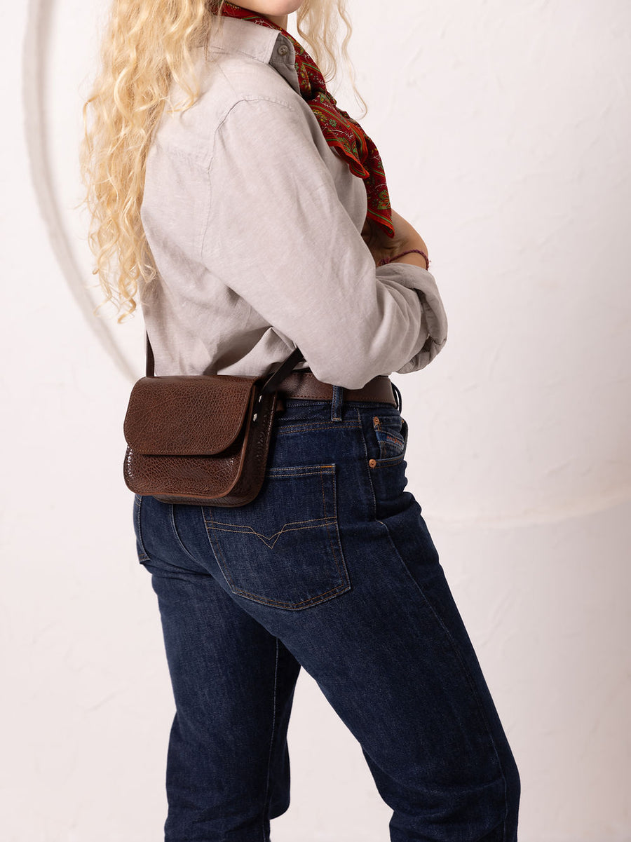 Ruby Hand-Made Leather Purse – Compact & Elegant Style by TOKS VISOKS at www.brixbailey.com