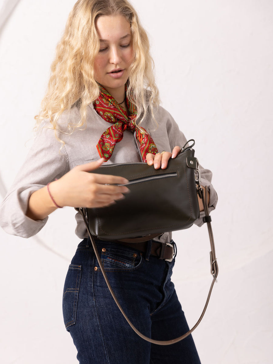 Versatile TOMMY Leather Pouch Bag – Clutch Option & Handmade by TOKS VISOKS at www.brixbailey.com