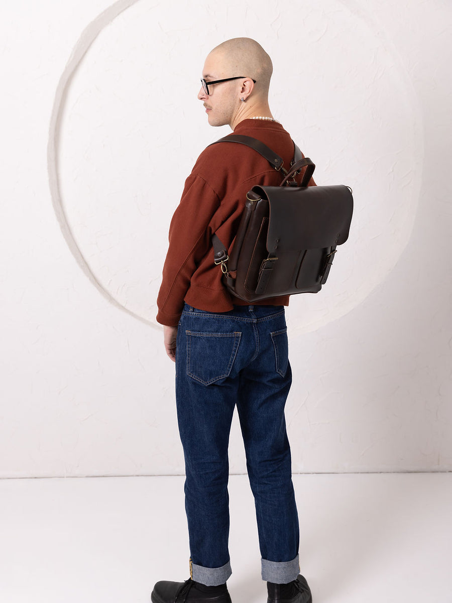 Hand-Made Leather Backpack BENJAMIN – Stylish & Versatile by TOKS VISOKS at www.brixbailey.com