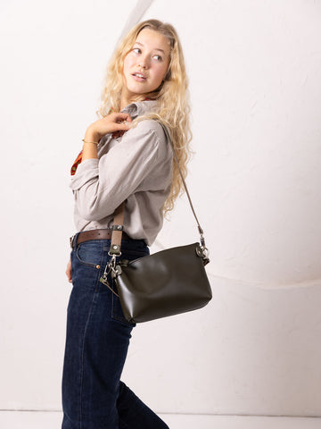 Versatile TOMMY Leather Pouch – Clutch & Bag with Zip Closure by TOKS VISOKS at www.brixbailey.com