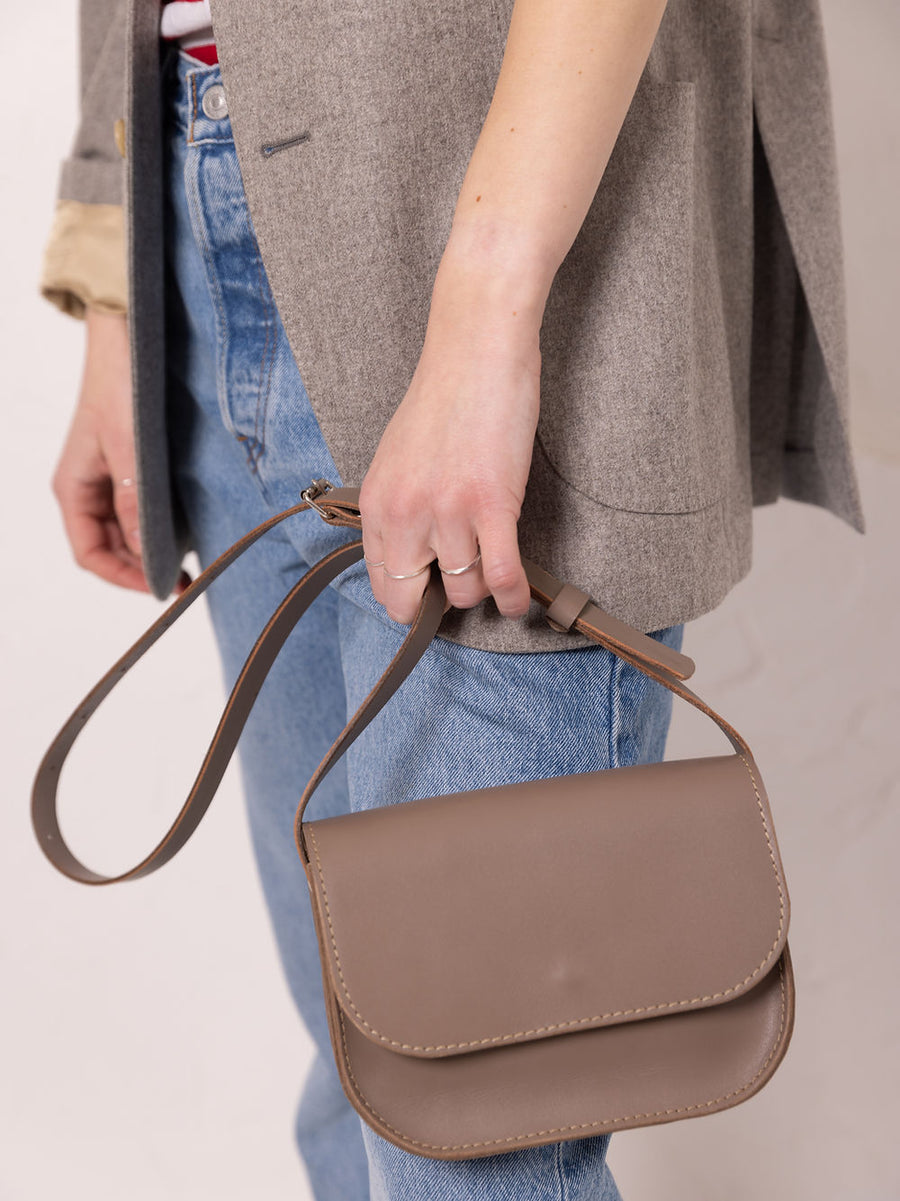 RUBY Small Leather Bag – Compact, Elegant & Versatile by TOKS VISOKS at www.brixbailey.com