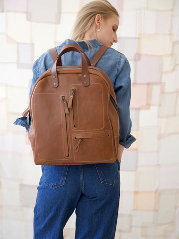 GORDON Handmade Leather Backpack – Stylish & Spacious by TOKS VISOKS at www.brixbailey.com