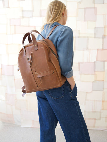 GORDON Handmade Leather Backpack – Stylish & Spacious by TOKS VISOKS at www.brixbailey.com