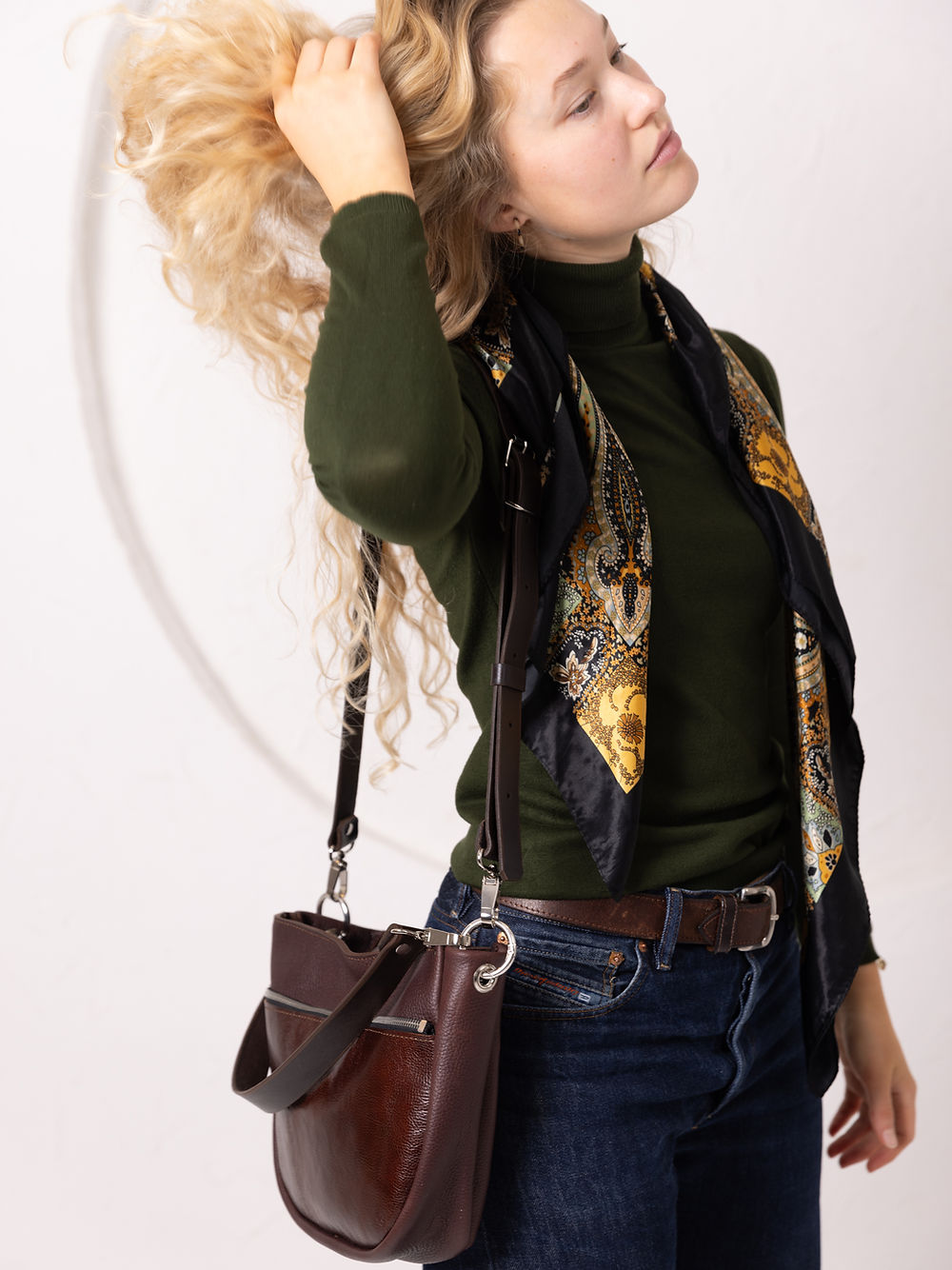 Elevate Your Style with the STELLA Black Leather & Suede Handbag - Luxury, Versatility & Craftsmanship by TOKS VISOKS at www.brixbailey.com