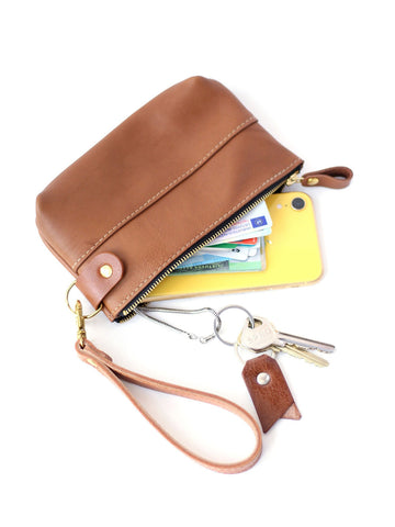 POUCH Wallet - Camel Brown Leather