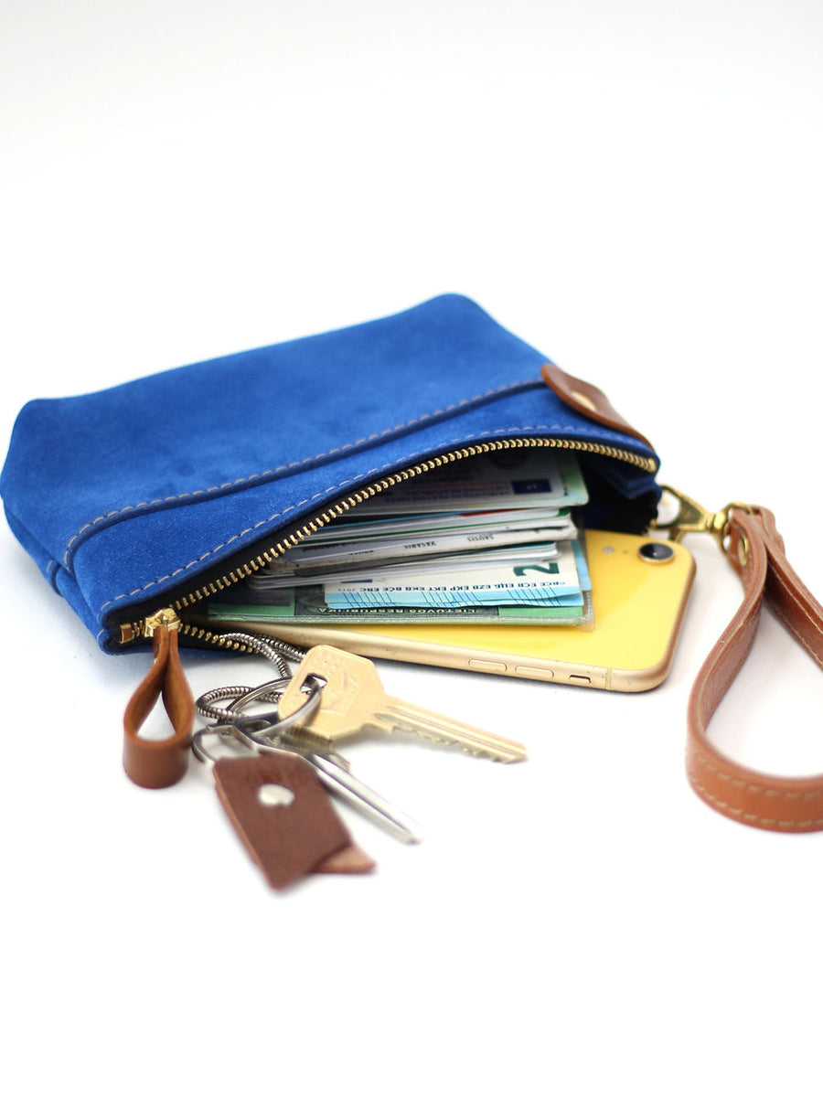 POUCH Wallet - Blue Suede