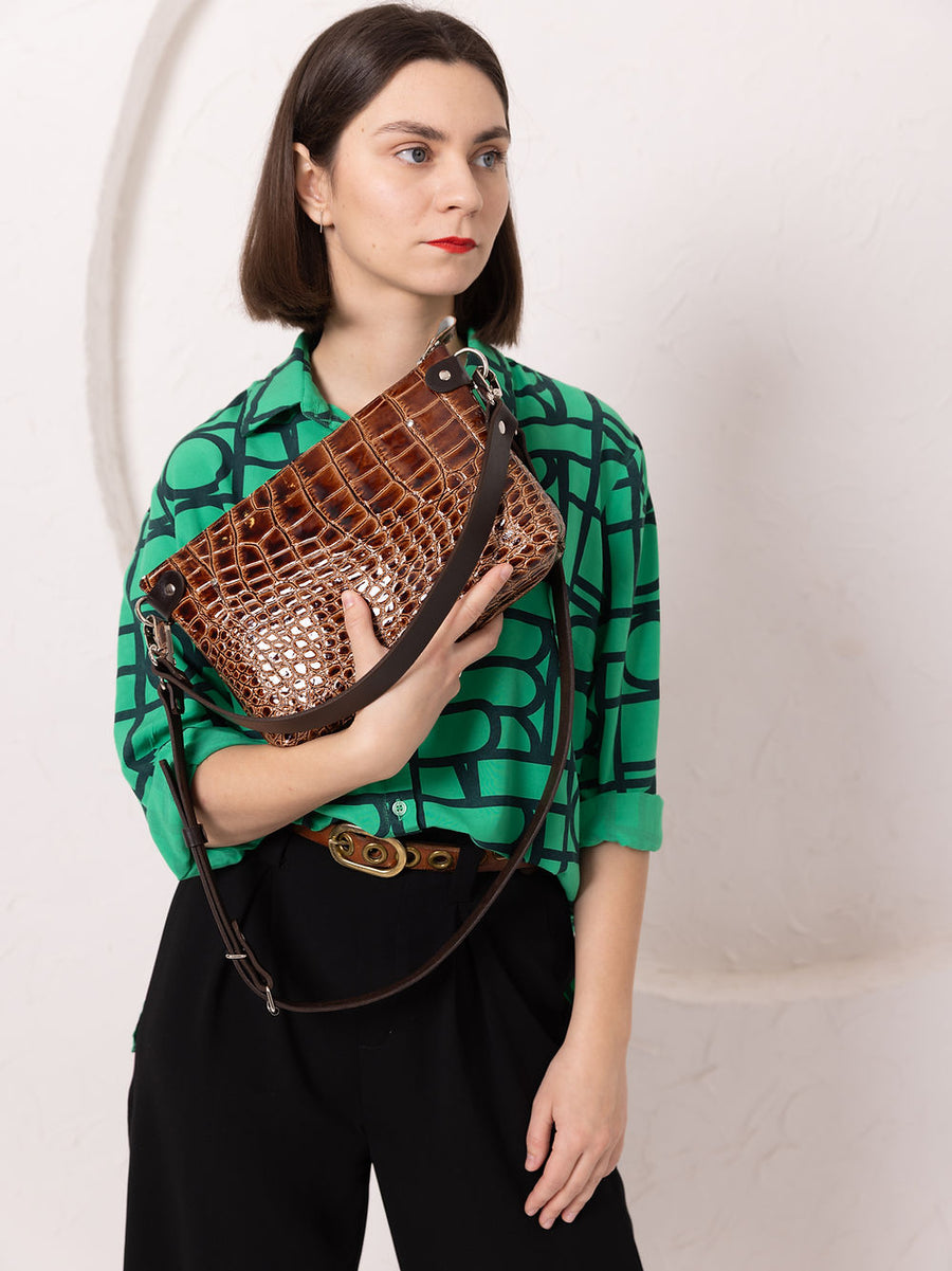 TOMMY Leather Pouch Bag - Chic Clutch & Versatile Handbag by TOKS VISOKS at www.brixbailey.com