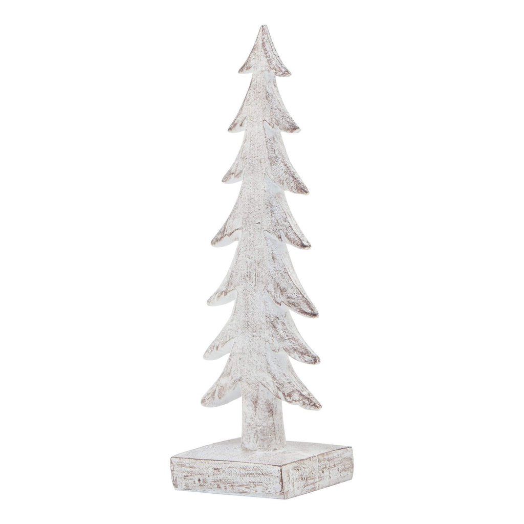 Handcrafted winter forest sculpture in white resin with frost details, dimensional branches, and 360Â° elegant design. by Sostter at brixbailey.com