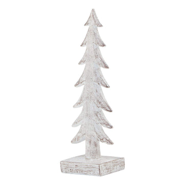 Handcrafted winter forest sculpture in white resin with frost details, dimensional branches, and 360Â° elegant design. by Sostter at brixbailey.com