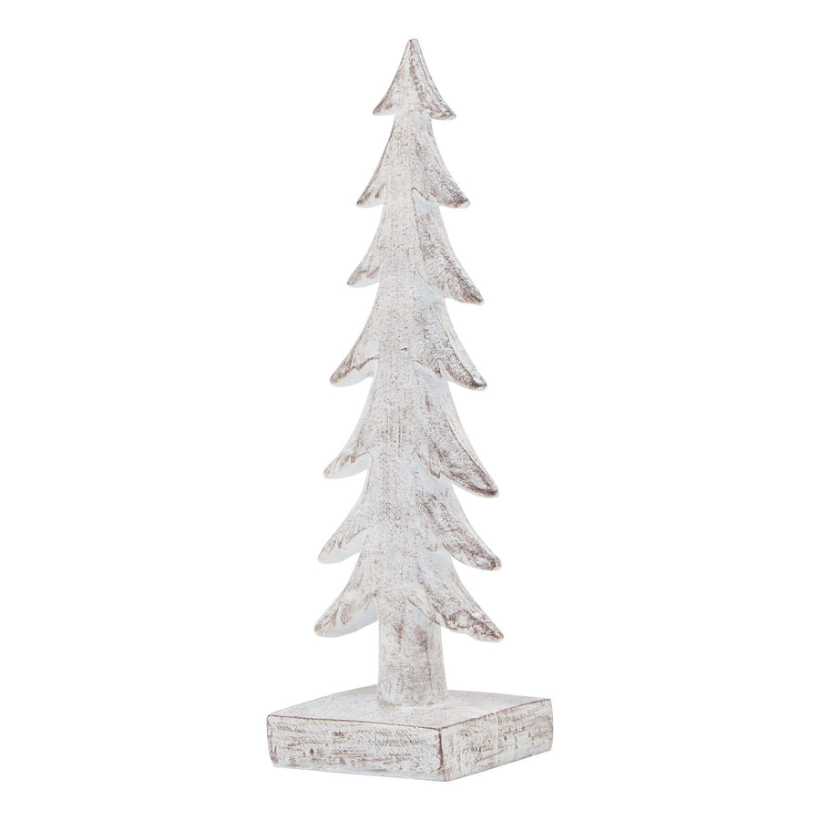 Handcrafted winter forest sculpture in white resin with frost details, dimensional branches, and 360Â° elegant design. by Sostter at brixbailey.com