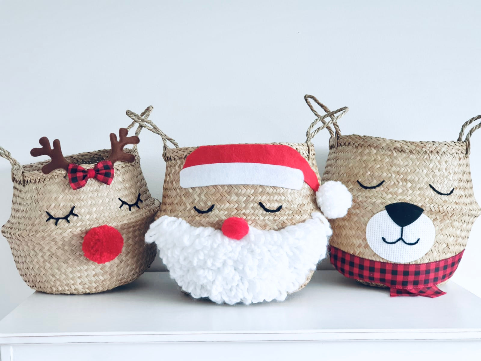 Christmas bear basket - Medium