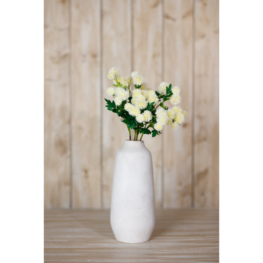 The Cream Globe Thistle Spray - Elegant Faux Floral Decor for Any Setting - 56 cm Height by Hill Interiors at www.brixbailey.com