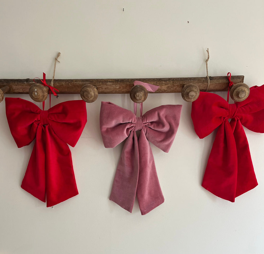 Luxury Pink Velvet Bow