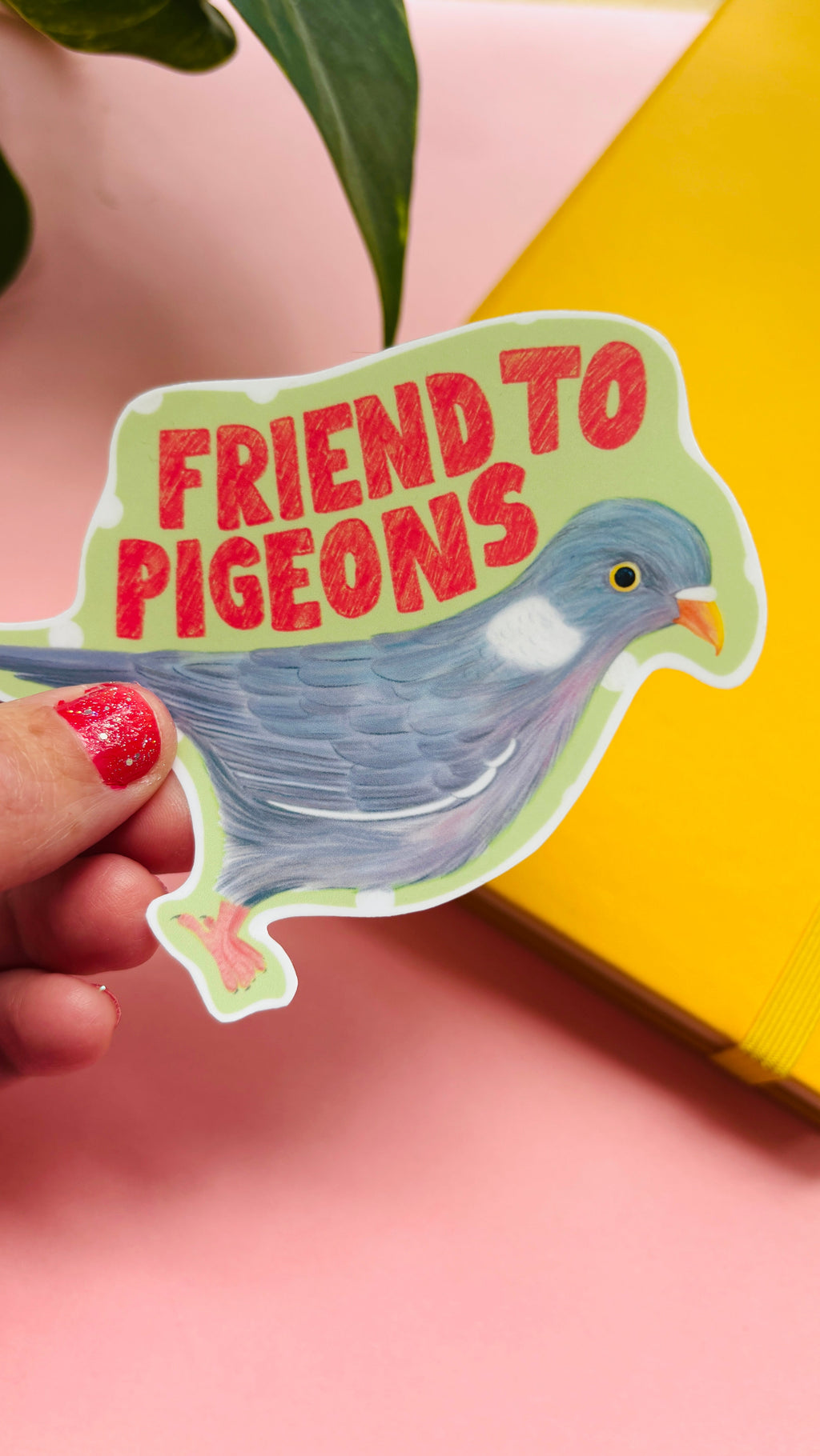 Friend to Pigeons Sticker- Pigeon Gift Waterproof Decal for Laptops, Journals and more