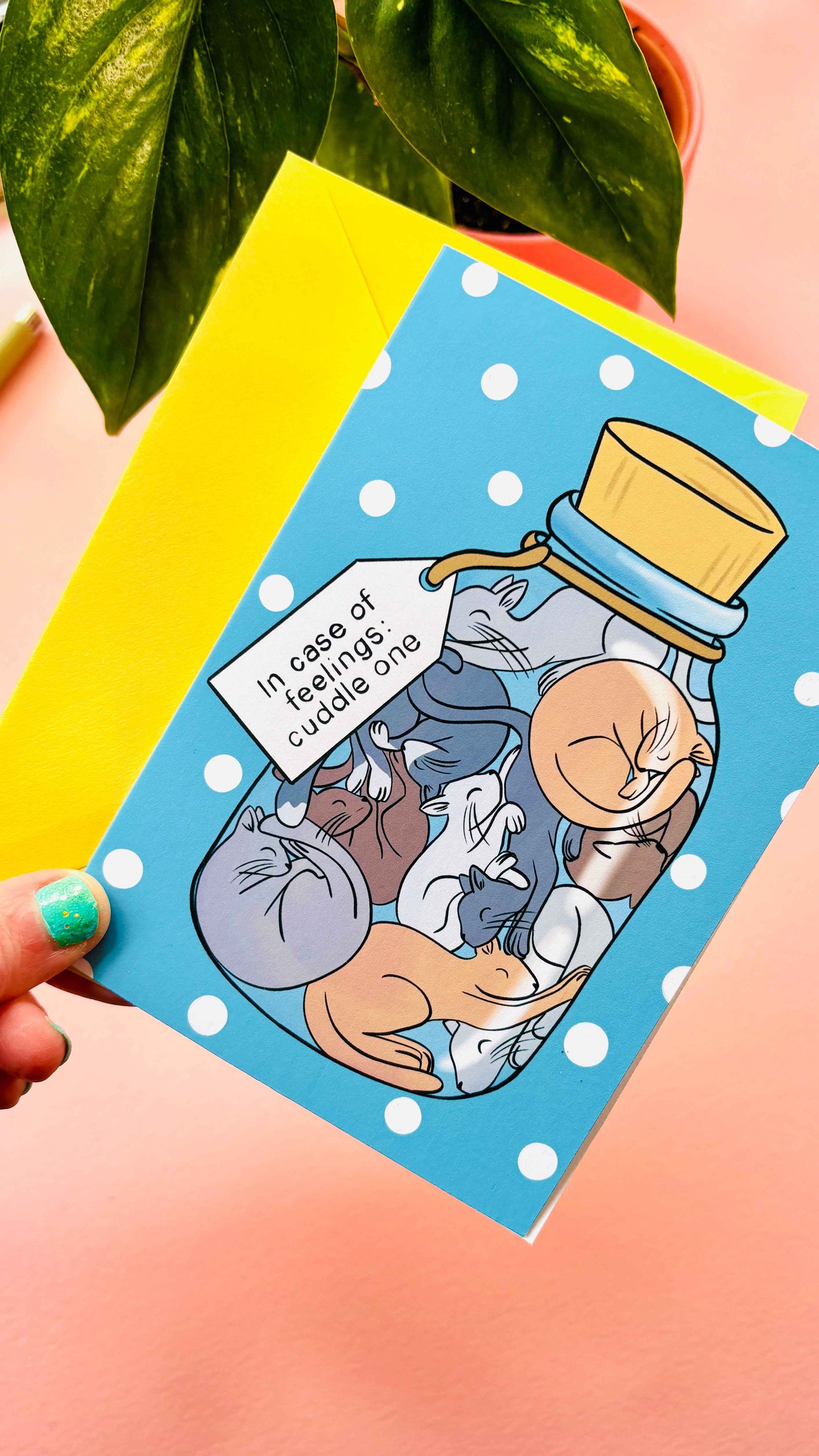 Emergency Cats Care Package Blank Art Card