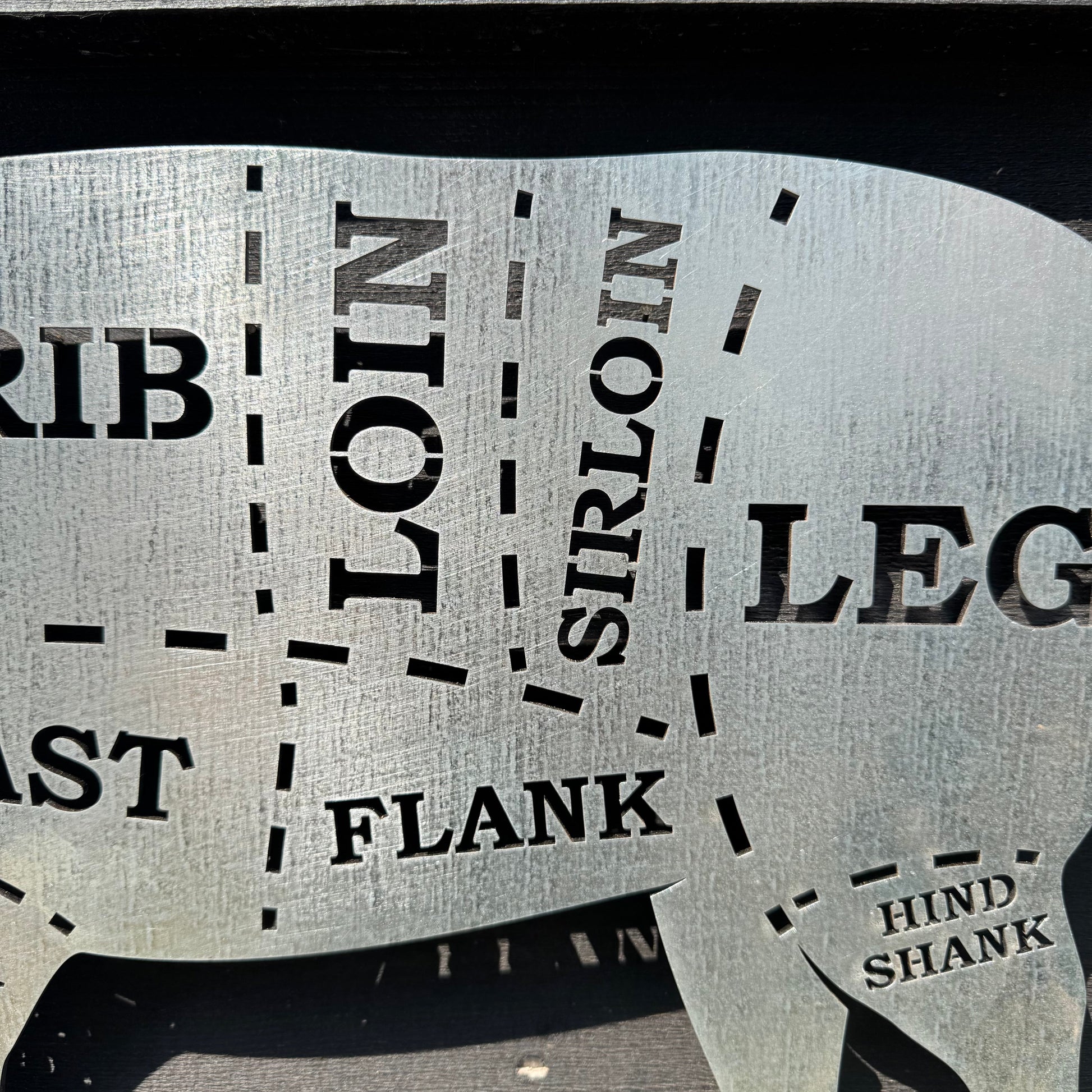 Galvanized Steel Butchers Lamb Wall Decoration.