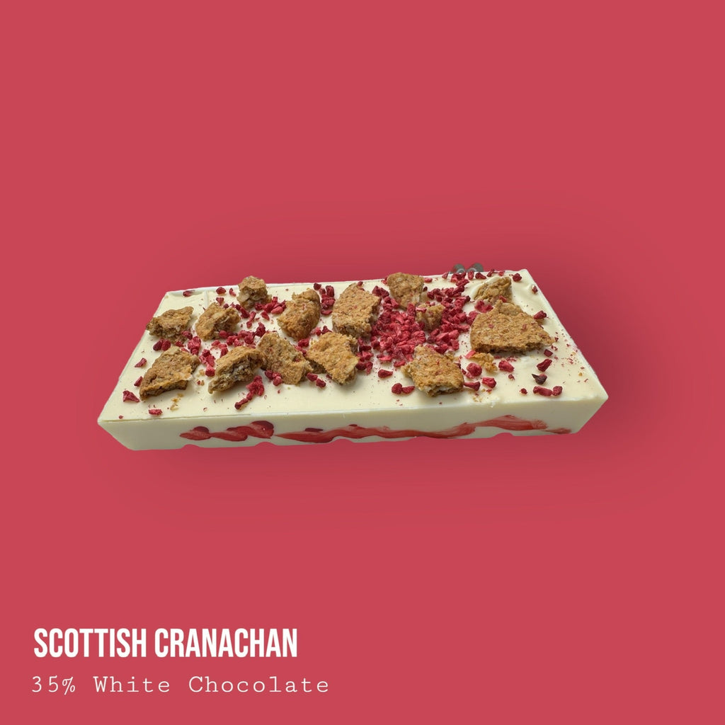 Raspberry and Single Malt Whisky Honey Cream Dessert Bar with Oat Biscuit and White Chocolate