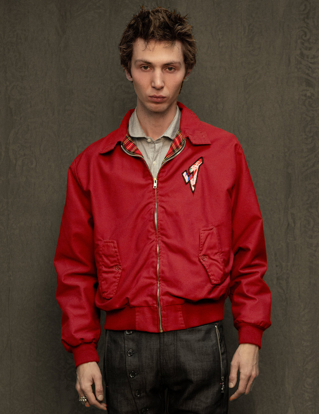 Classic Harrington Jacket in Red