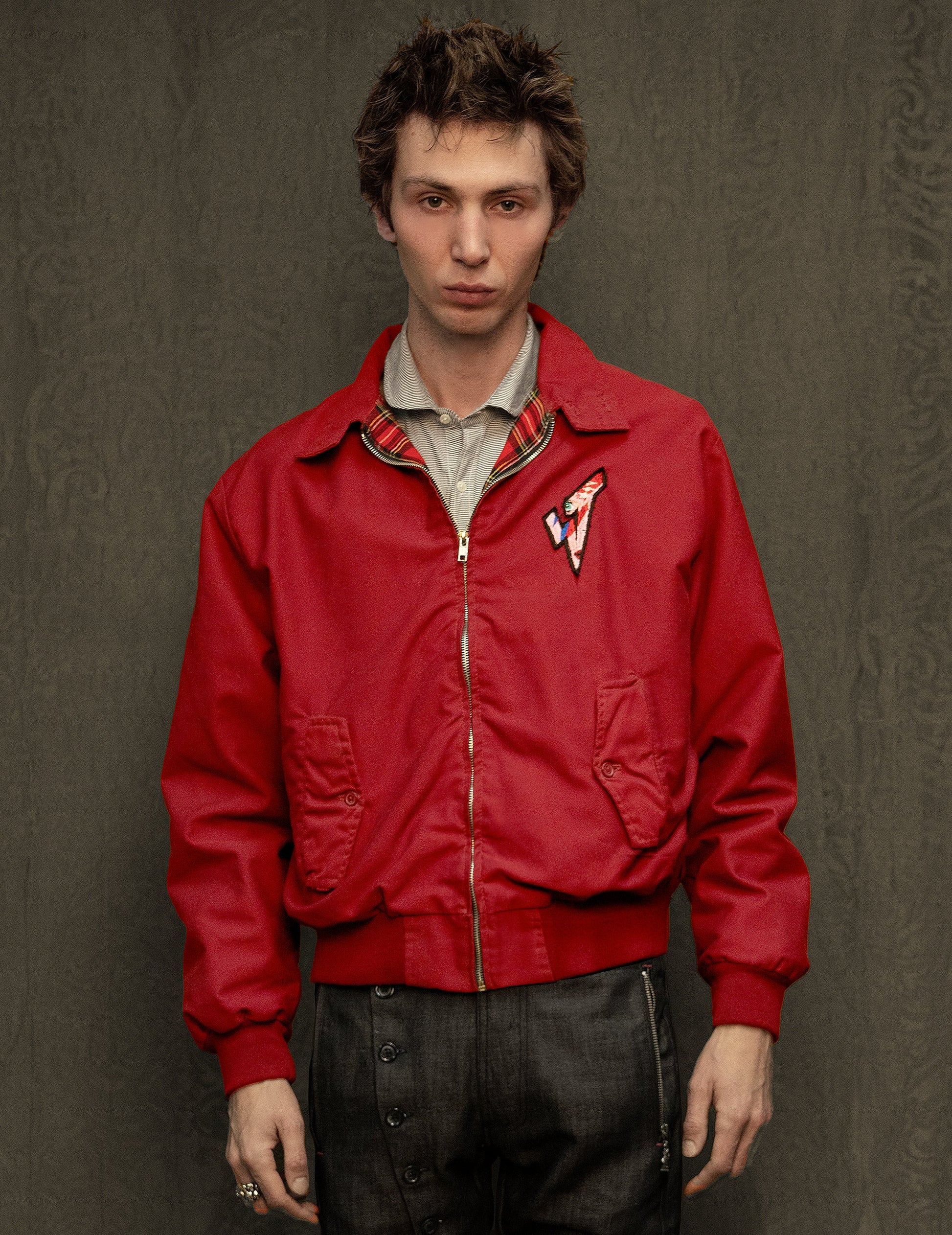 Classic Harrington Jacket in Red