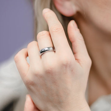 Elegant Silver 925 Ring with HALLOW Detail – Handmade in Estonia by Maarja Palu at www.brixbailey.com