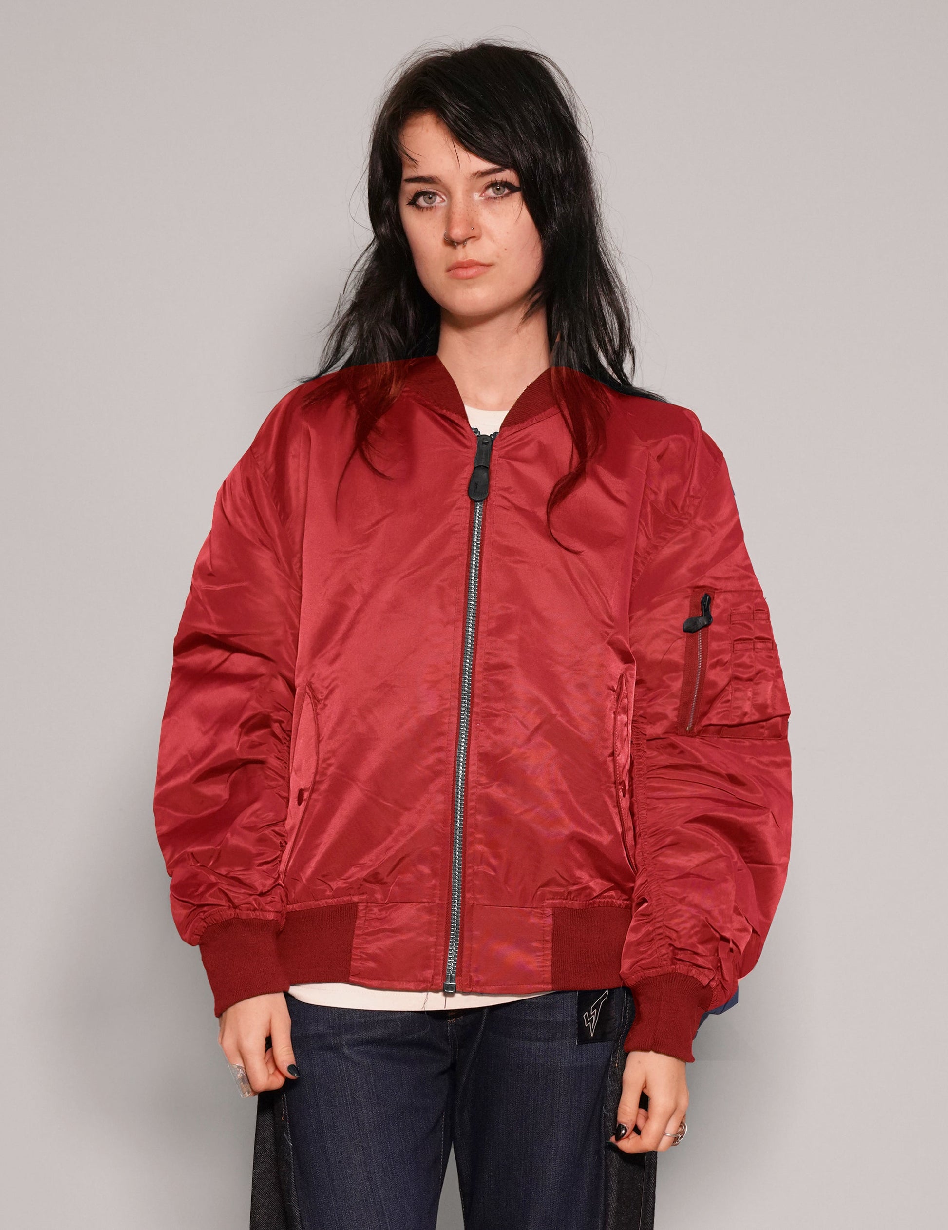 MA-1 Light Weight Bomber Jacket in Red