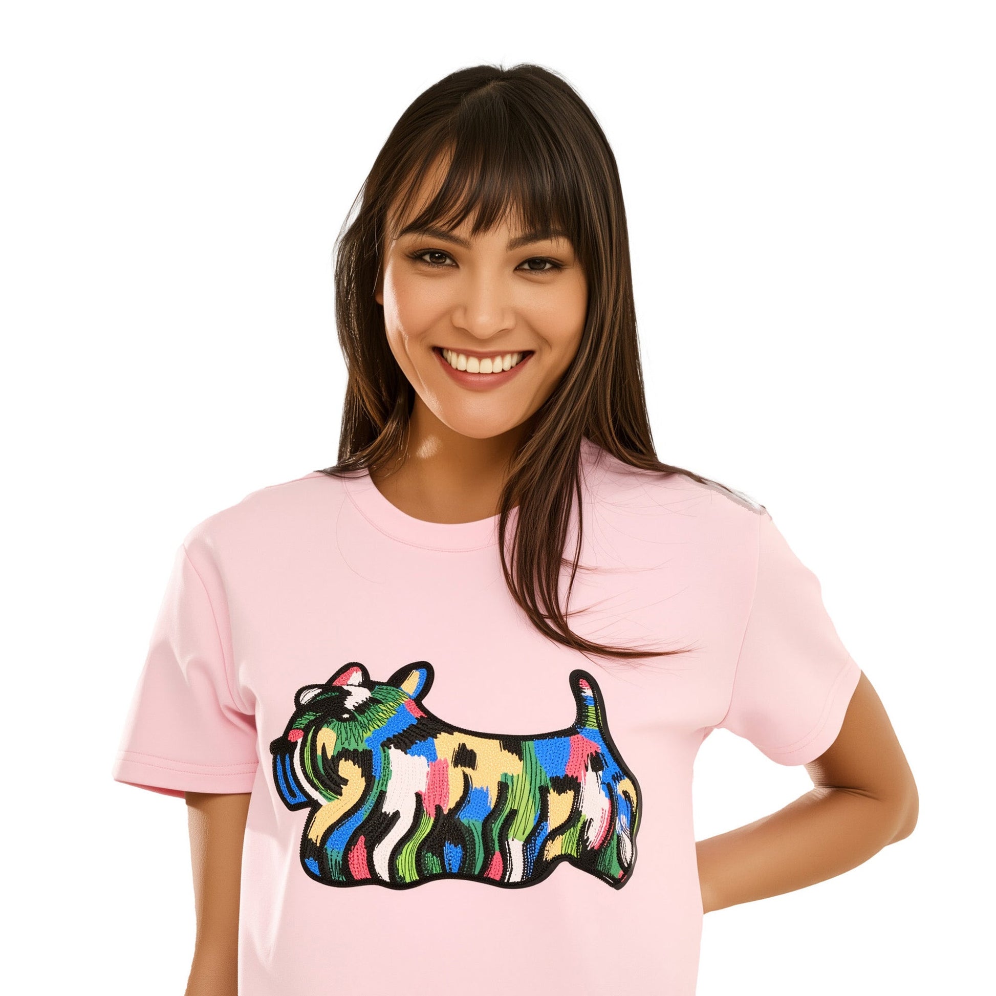 Cotton Doggy Printed and Embroidered T-Shirt
