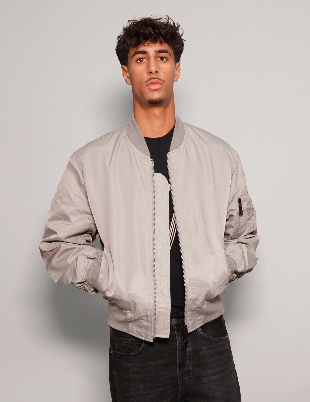 MA-1 Light Weight Bomber Jacket in Grey
