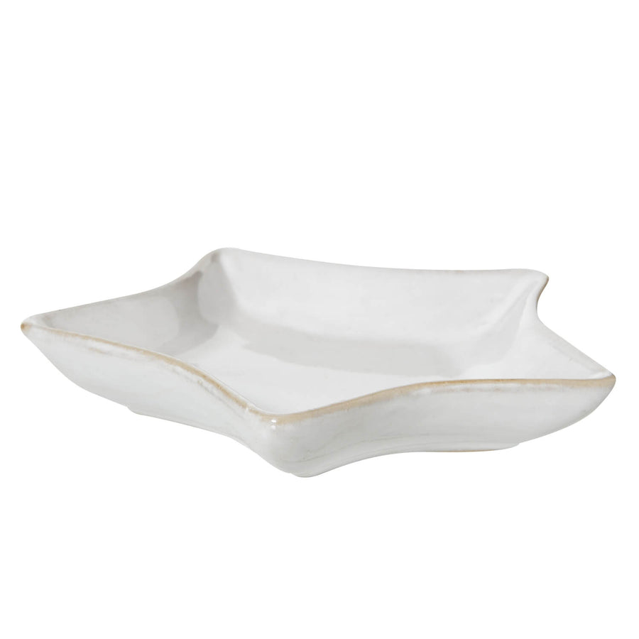 White ceramic star dish with clean lines, minimalist design, and smooth glaze finish for home dÃ©cor by Sostter at brixbailey.com