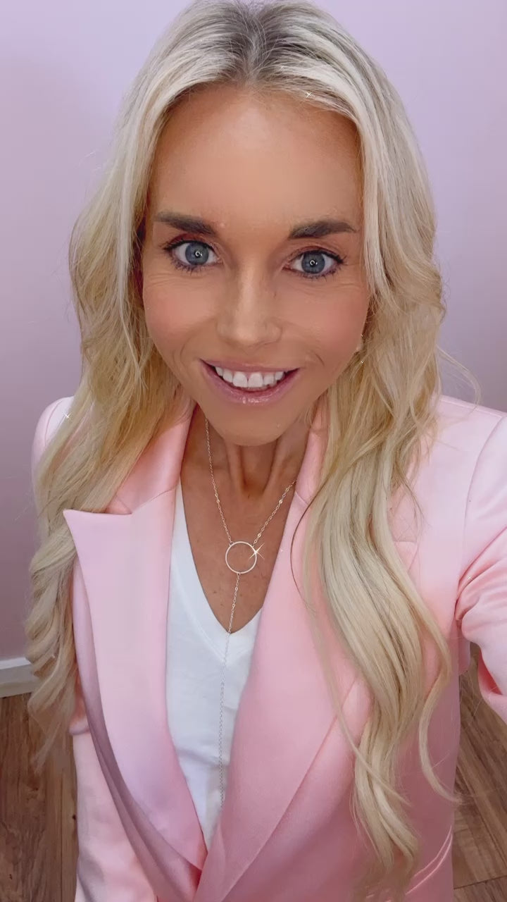 Circle Accent Tassel Necklace