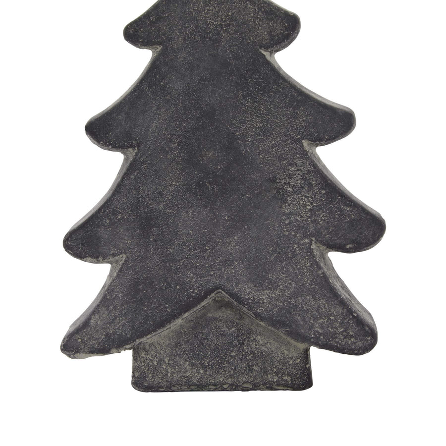 Minimalist grey ceramic winter tree decor, 17cm tall, modern holiday accent for shelves or mantels by Sostter at brixbailey.com