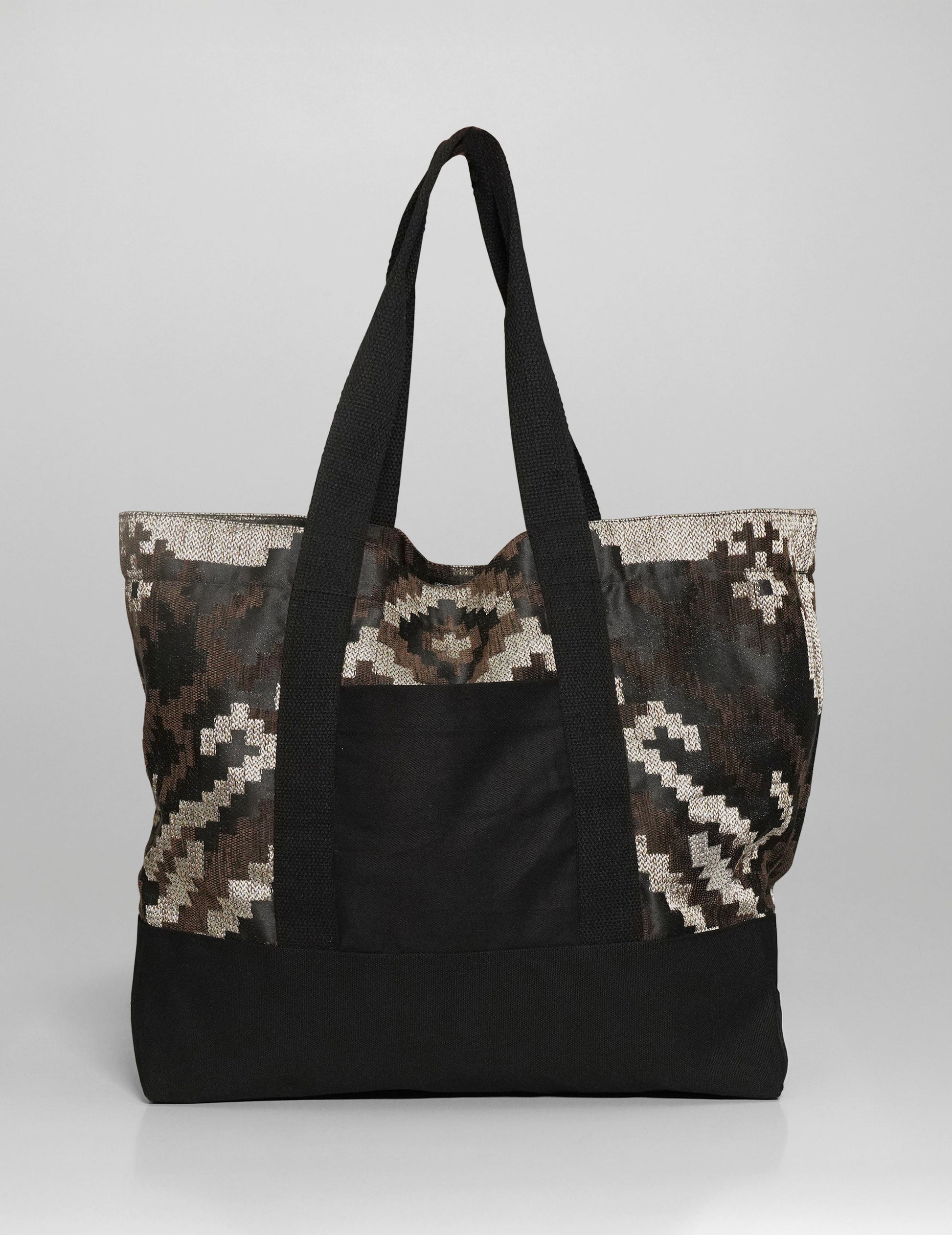 ST Holdall Bag - Geometric Cotton Jacquard in Brown