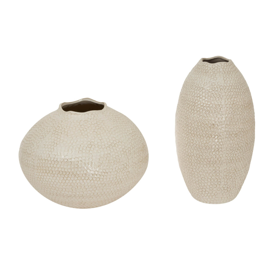 Zaffera Olpe ceramic vase in pure white, fluid silhouette, hand-finished statement piece for modern interiors by Sostter at brixbailey.com