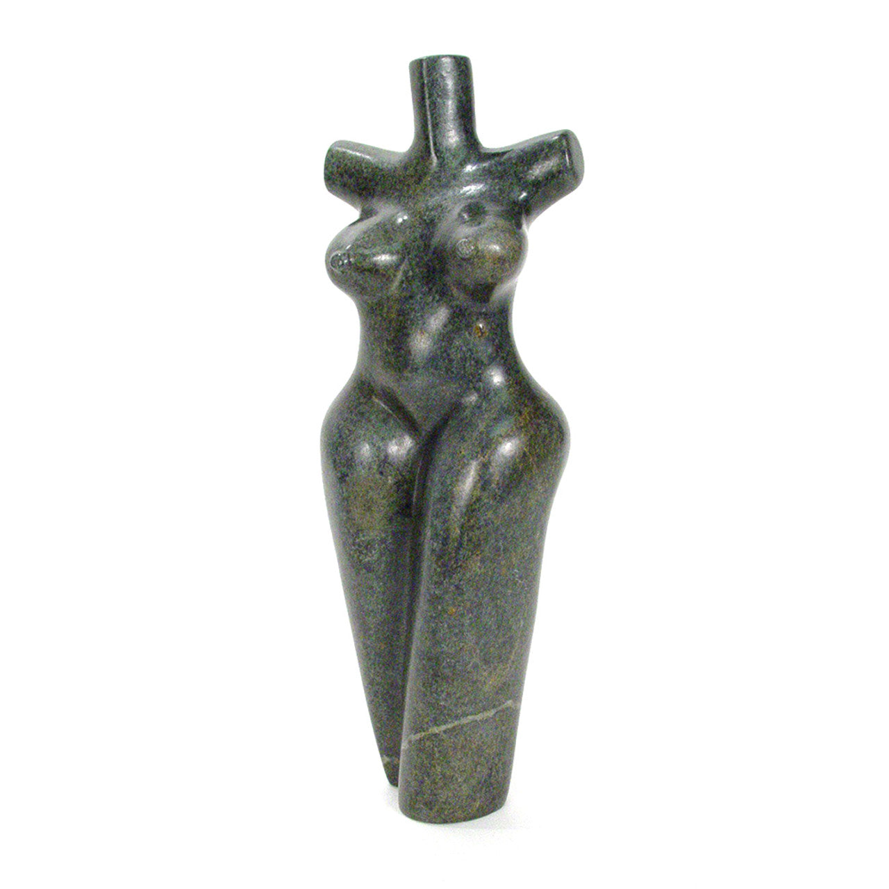 11 inch Female Torso Serpentine Stone Sculpture
