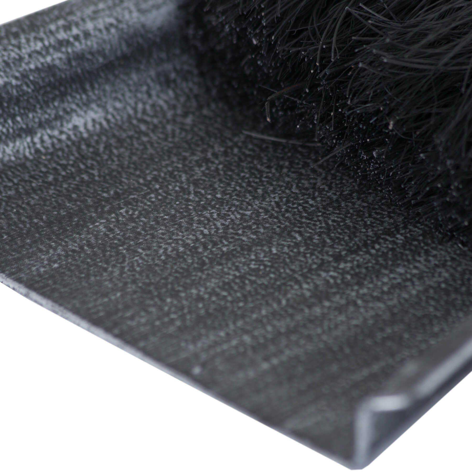 Silver brushed steel crook top hearth tidy set with black finish, traditional handle, and durable steel construction. by Sostter at brixbailey.com