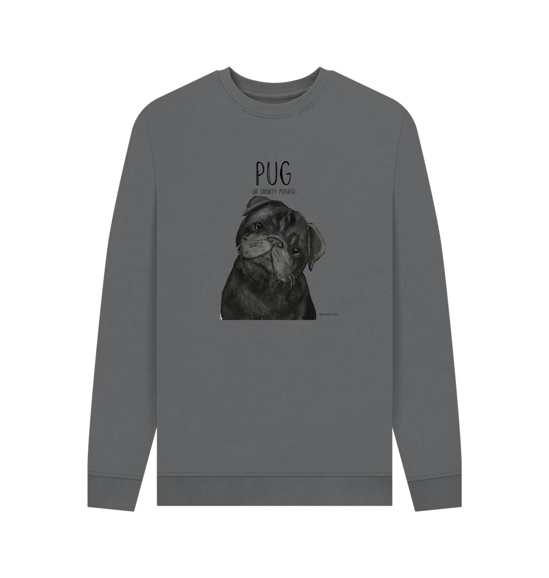 Snorty Potato Men's Crewneck – Cozy, Just Like Your Pug!