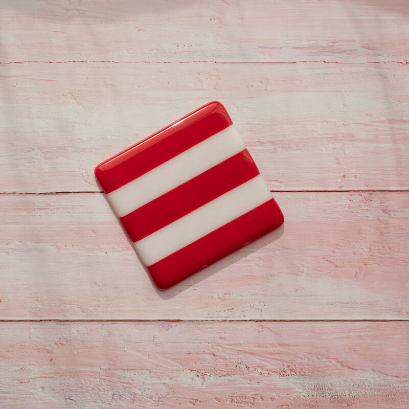 10cm Striped Dual Coloured Coaster - Bullseye Collection