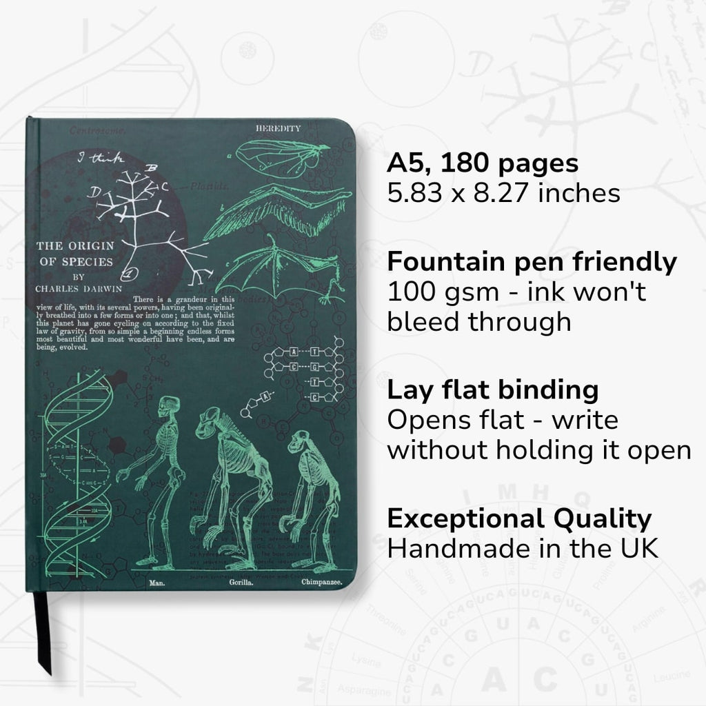 Evolution and Genetics A5 Hardcover Notebook