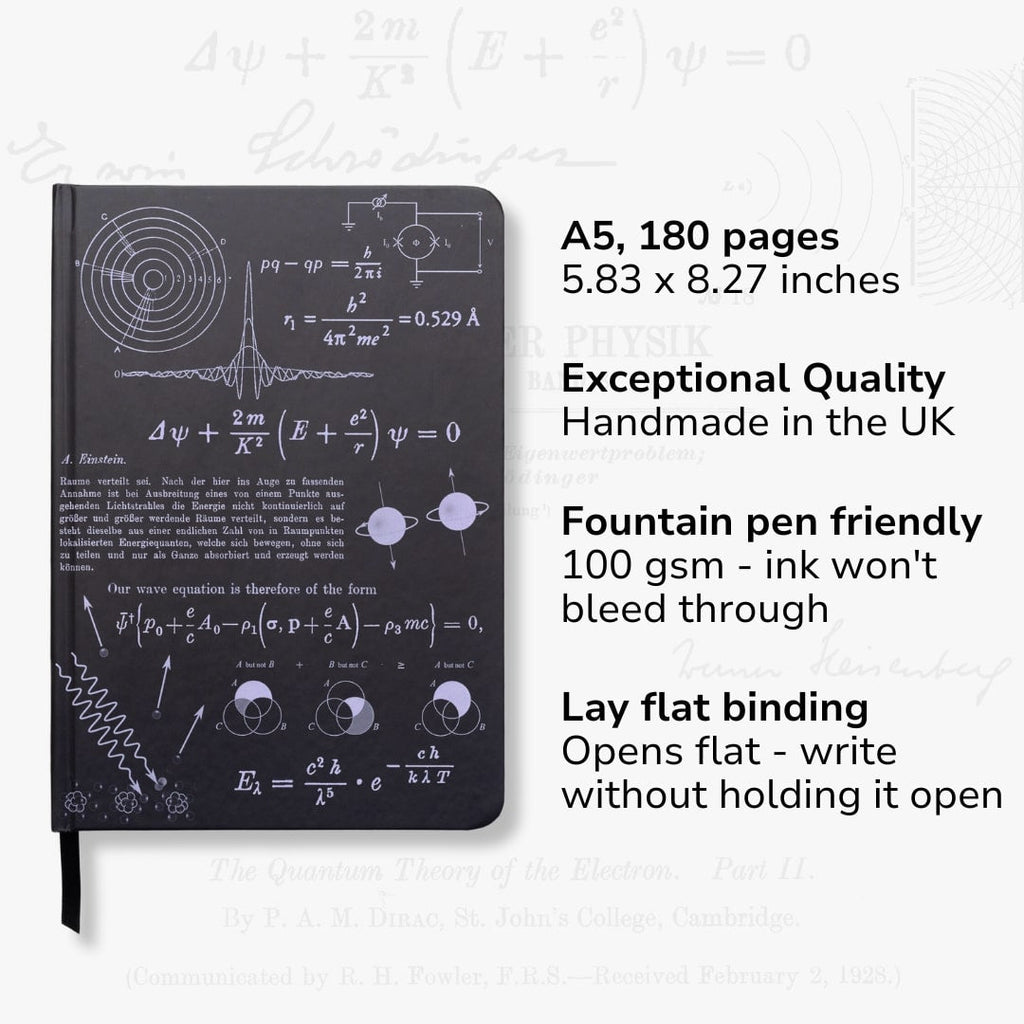 Quantum Physics A5 Hardcover Notebook