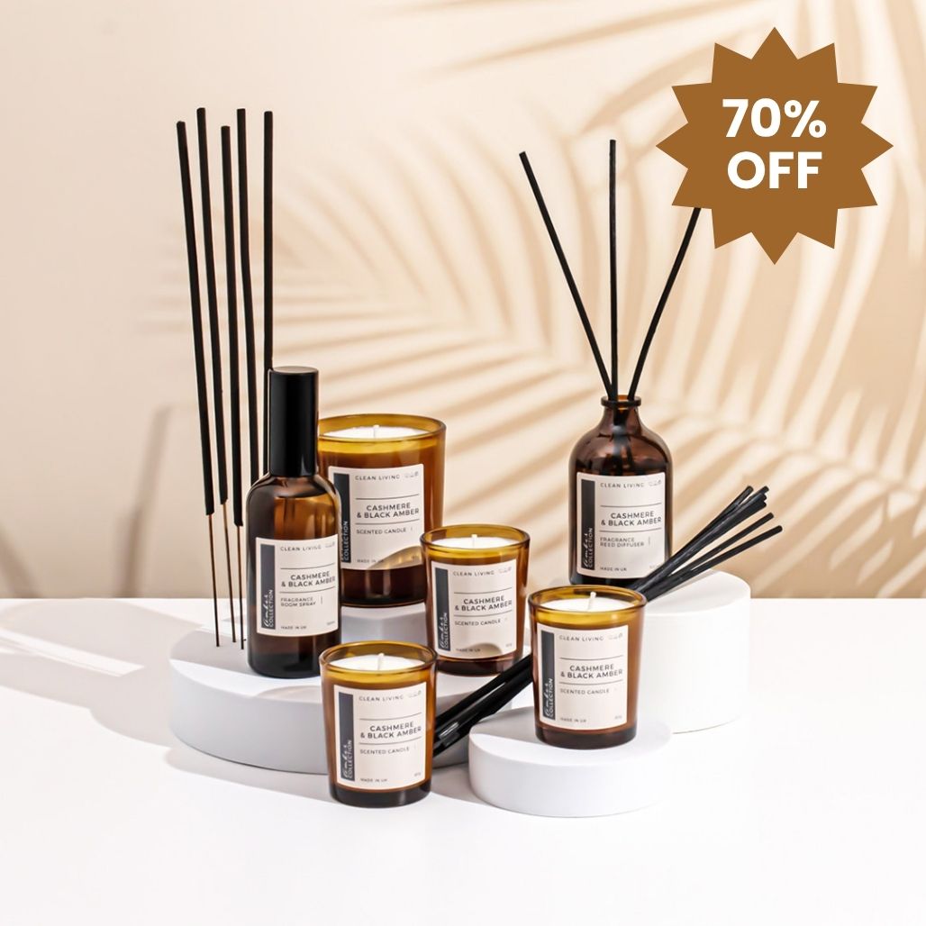 Cashmere and Black Amber Home Fragrance Collection