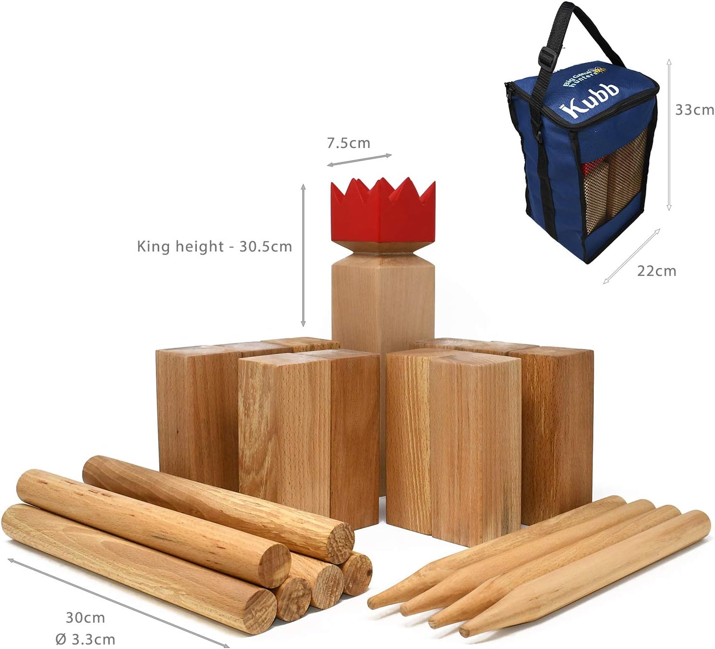 Scandinavian Chess Kubb Game - For Indoor & Outdoor Play